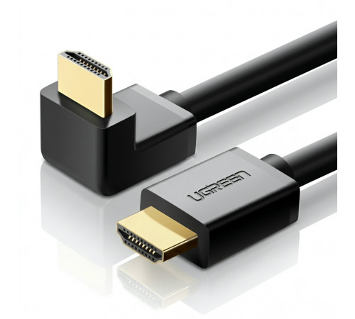 Видеокабель | HDMI 4K | UGREEN HD103 |  2 метра (угловой 90°)
